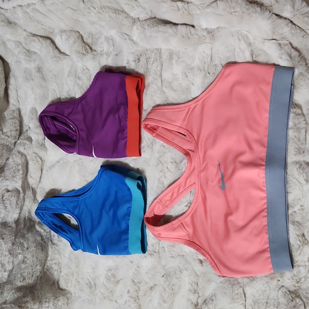 Nike swoosh bras